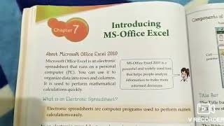 Class 5th Computer Chapter 7 INTRODUCING MS-OFFICE EXCEL part 1