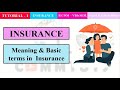 [1] Meaning of Insurance | Basic terms used in Insurance