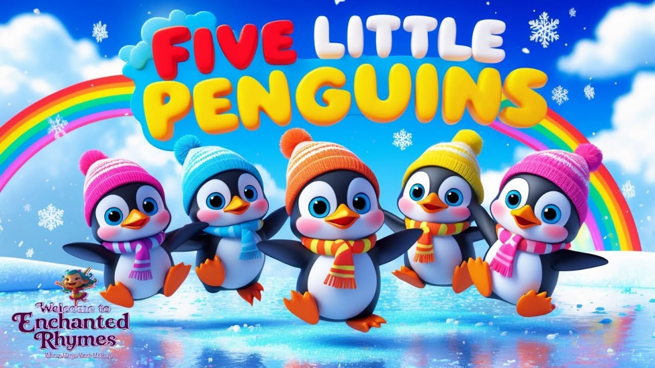 Five Little Penguins Jumping | Fun Kids Rhyme by Enchanted Rhymes - YouTube