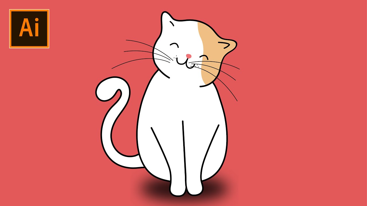 How To Create a Cat | Vector Cat Art | Adobe Illustrator CC - YouTube