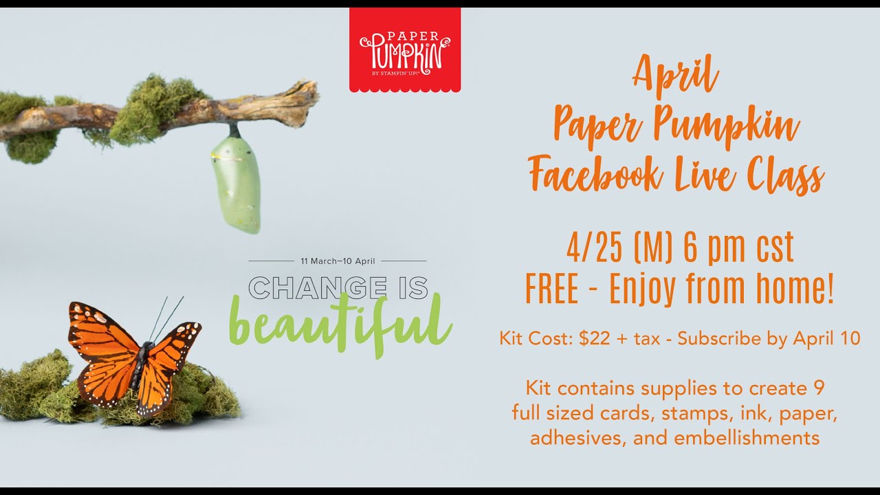 April Paper Pumpkin with Kelly from Cards by Christine - YouTube