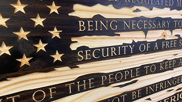 See how this is made! Carve of Second Amendment American Flag on Inventables Xcarve CNC machine!