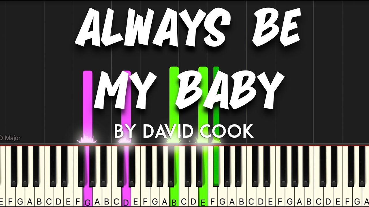 Always Be My Baby by David Cook synthesia piano tutorial + sheet music