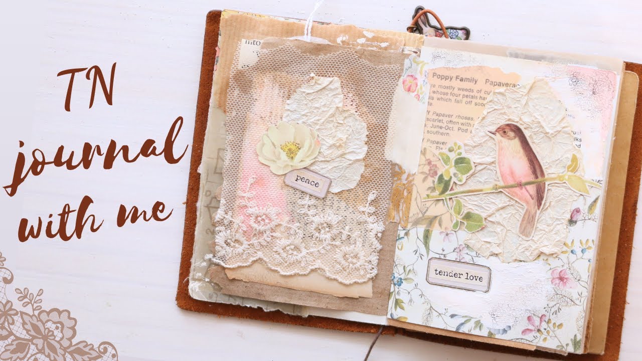 TN junk journal with me ❁⃘ | Soft Layers of Coffee & Pink