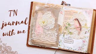 TN junk journal with me ❁⃘ | Soft Layers of Coffee & Pink