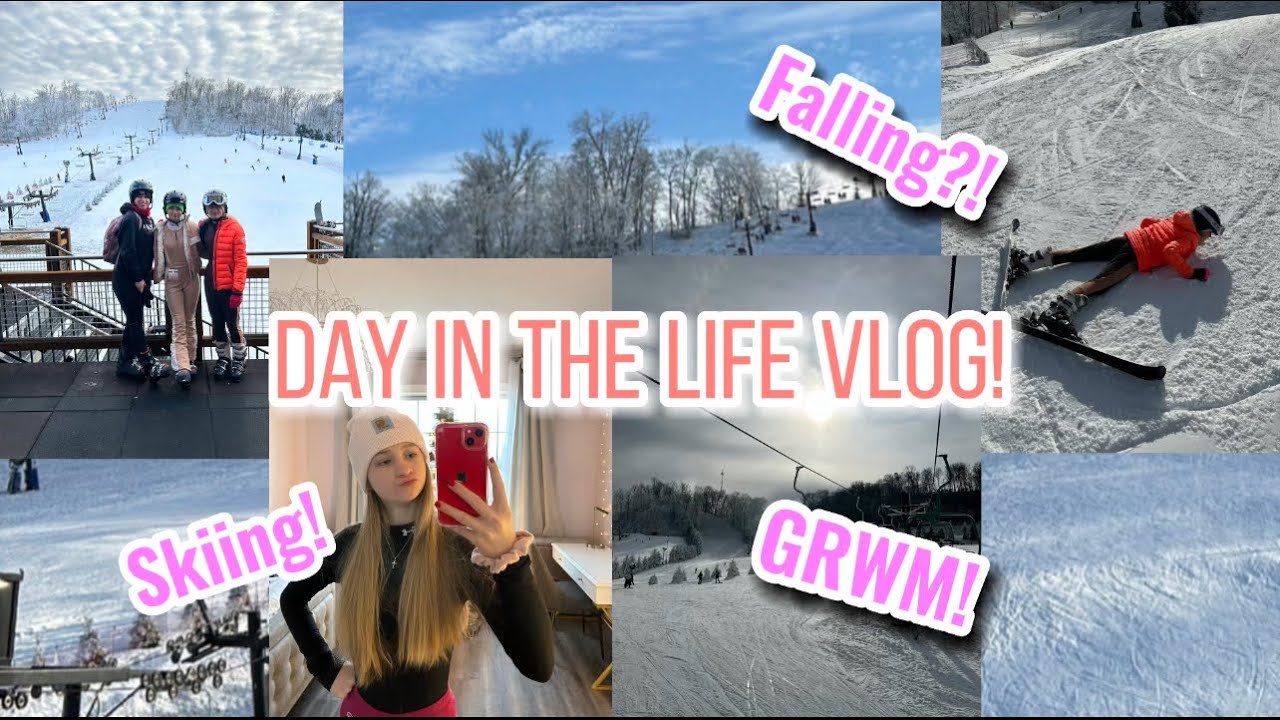 DAY IN THE LIFE VLOG!! // SKIING + ROAD TRIP?! - YouTube