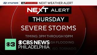 NEXT Weather Live: Another round of severe storms moving through Philadelphia area