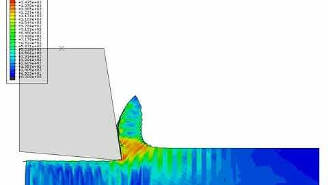 2D Meso scale orthogonal cutting model of Ferrite/Pearlite grains (vertically aligned grains)