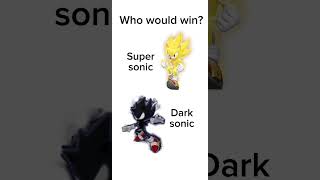 Dark Sonic Vs Super Sonic
