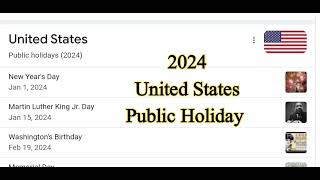 United State public holidays 2024