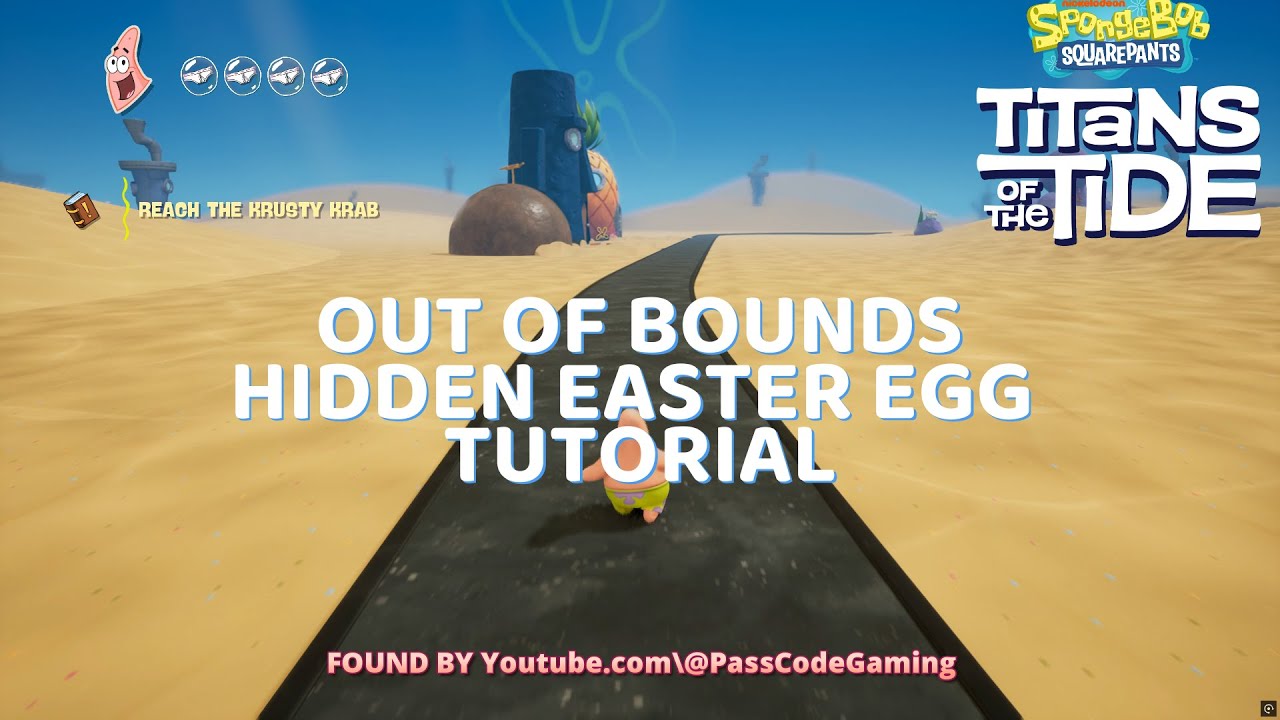 OUT OF BOUNDS EASTER EGG GLITCH | SpongeBob SquarePants Titans of the Tide Demo | Tutorial