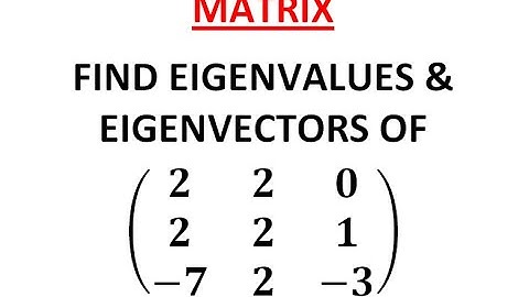 Find Eigenvalues & Eigenvectors in 3*3 matrix l Matrix in tamil l Anumega Tutorial 01