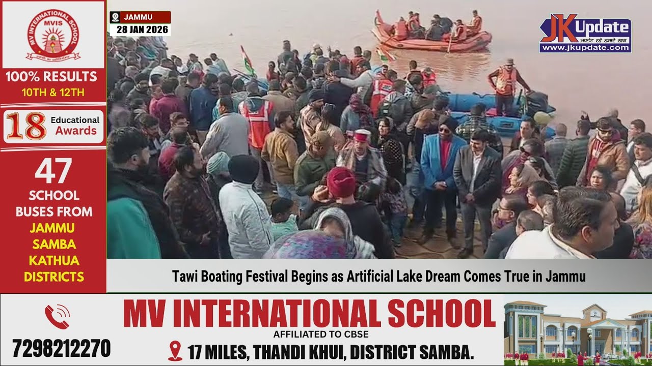 Tawi Boating Festival Begins as Artificial Lake Dream Comes True in Jammu