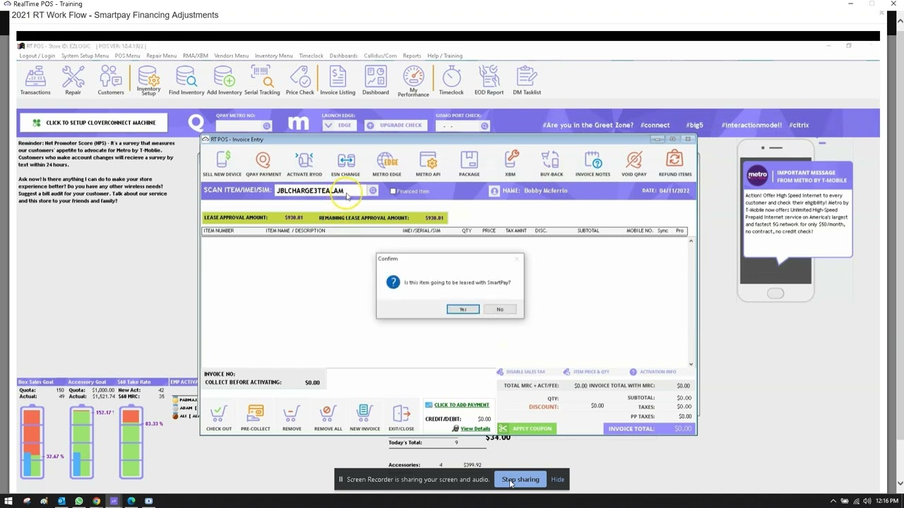 RT Work Flow   SmartPay Financing Adjustments