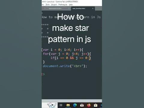 How to make star ⭐ pattern in javascript #js #javascript #starpatterns ...