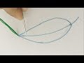 Hand embroidery Fishbone leaf stitch | Fishbone stitch tutorial