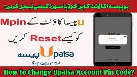 How to change Upaisa Account MPIN Password || Upaisa Pin Code change kaise kare | Upaisa MPIN Change