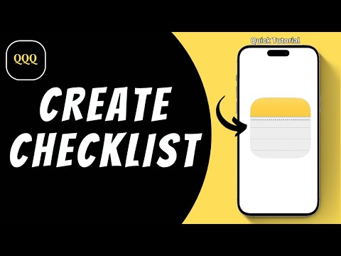 How To Create a Checklist On Notes App ?