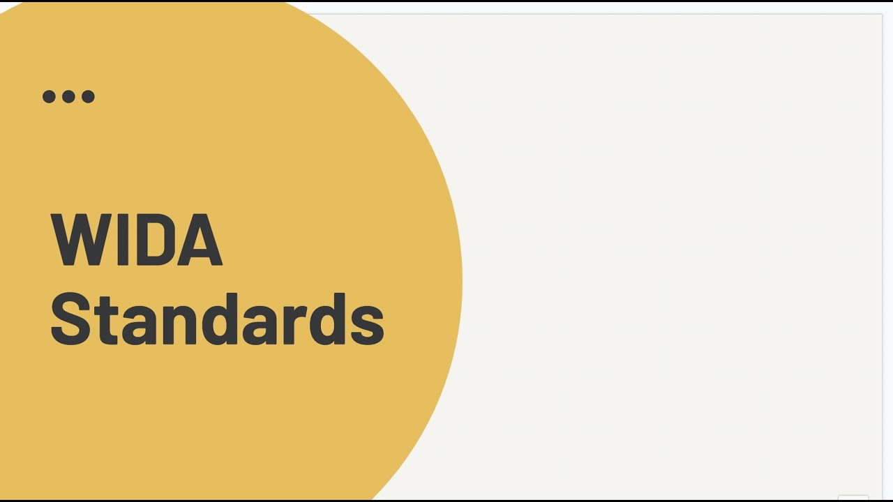 ENG457 - WIDA Standards