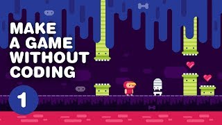 How to MAKE A VIDEO GAME without coding - 2D Platformer - Construct 3 Tutorial For Beginners PART 1