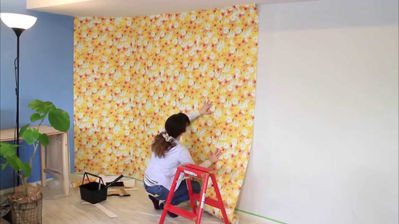 貼ってはがせる壁紙の貼り方 フリース壁紙 不織布 Diy How To Wallpaper Youtube