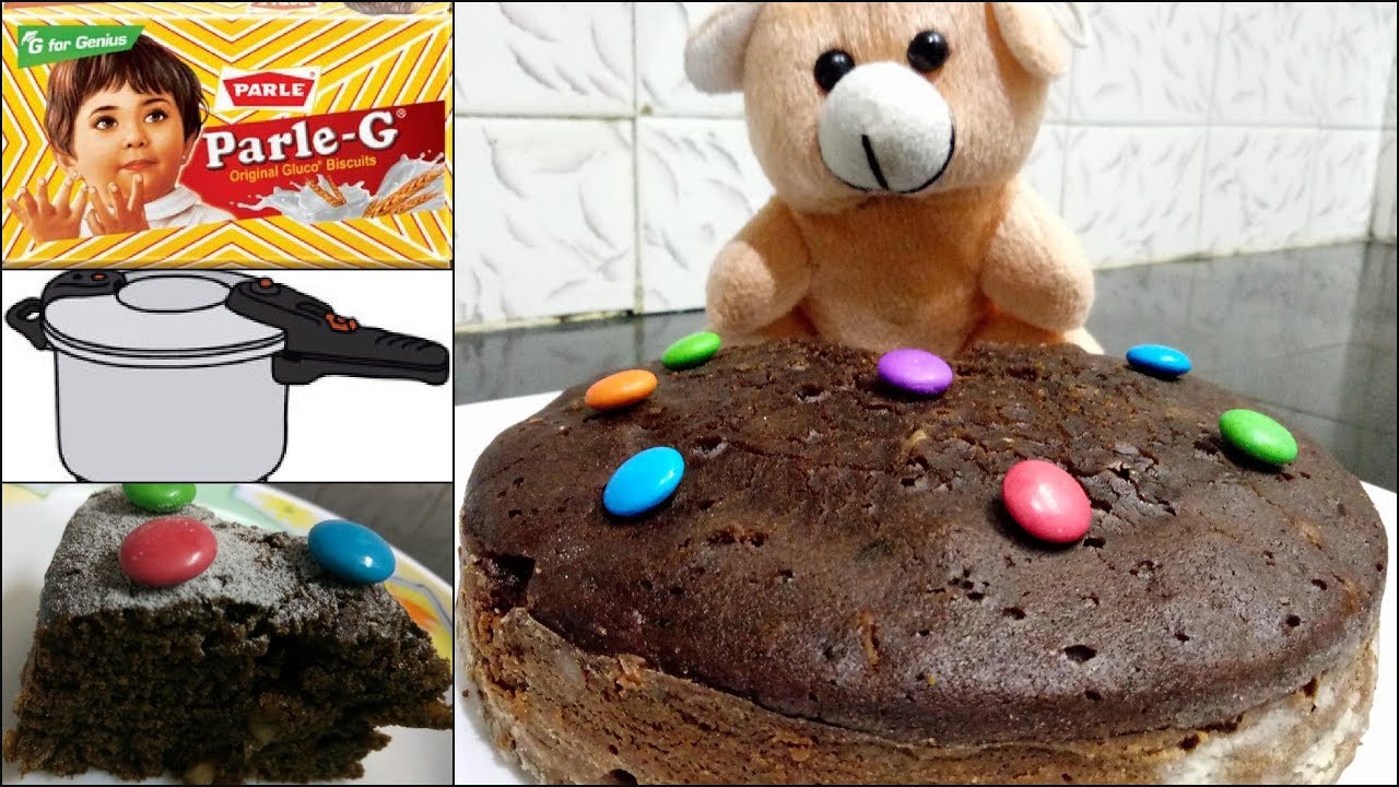 Chocolate Cake Eggless Parle G Pressure Cooker Cake Simple And Tasty Cake Youtube