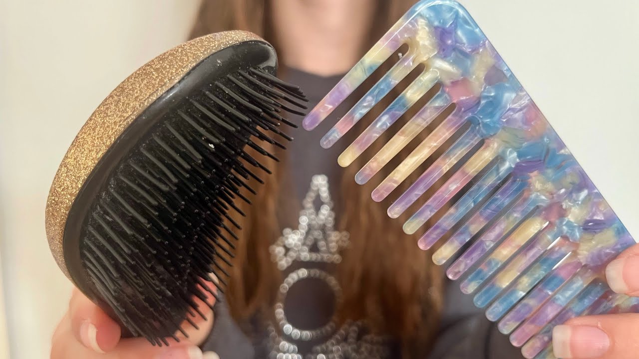 ASMR Brushing + Braiding your imaginary hair! Hair brushing | camera combing | lo-fi | no talking