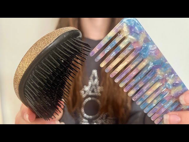 ASMR Brushing + Braiding your imaginary hair! Hair brushing | camera combing | lo-fi | no talking
