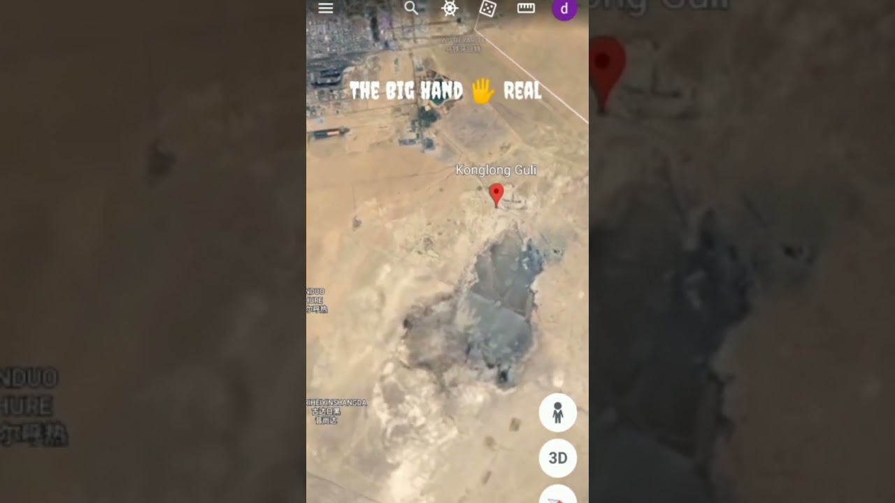 The Big Hand 🖐️ On Real On Google Earth and Google Map 🌍 
