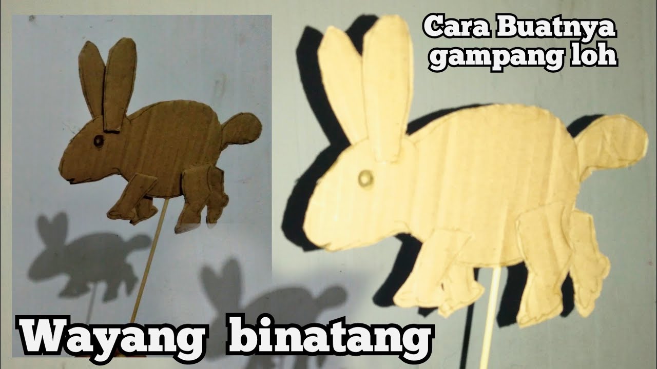  Cara  membuat  kelinci  dari  kardus  untuk wayang binatang 