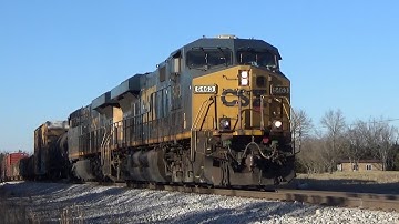 K5HLA! CSX ES40DC 5463 w/ Rare Horn Leads Manifest Q581-26 on 1/26/22 (Part 1)
