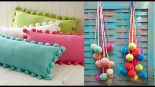 【DIY】ポンポンを使ったカラフルで可愛いインテリア雑貨アイディア♡～Cute interior miscellaneous goods idea using pom pom.