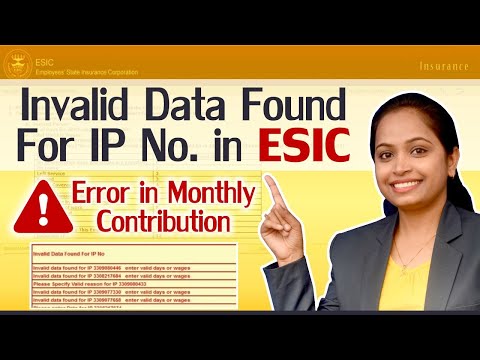 Invalid data found for IP No | Error while uploading the excel sheet in ESIC