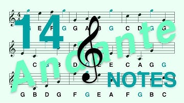 G Clef (Treble Clef): Learn to Read the G Note in Less Than 2 Minutes - Andante, 14 Notes