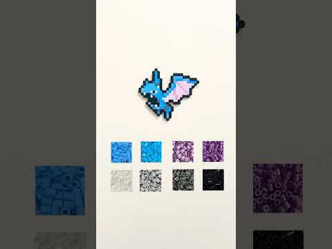 【ポケモンアイロンビーズ】No.0042 ゴルバット　#pokemon #ドット絵 #pixelart #パーラービーズ #ポケモン #アイロンビーズ #art