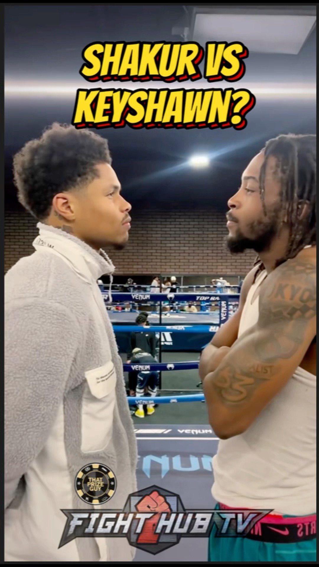 Shakur Stevenson STARES DOWN Keyshawn Davis in FACE OFF; possible fight?