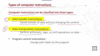 Computer Organization 2 | C1 - L17 | Types of computer instructions