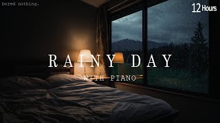 Calming Piano with Soft Rain - Healing Music for Sleep and Relaxation | Sleep in a Cozy Room