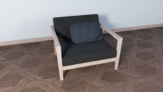 [SketchUp] Single Armchairs Sofa Modeling/Rendering Tutorial