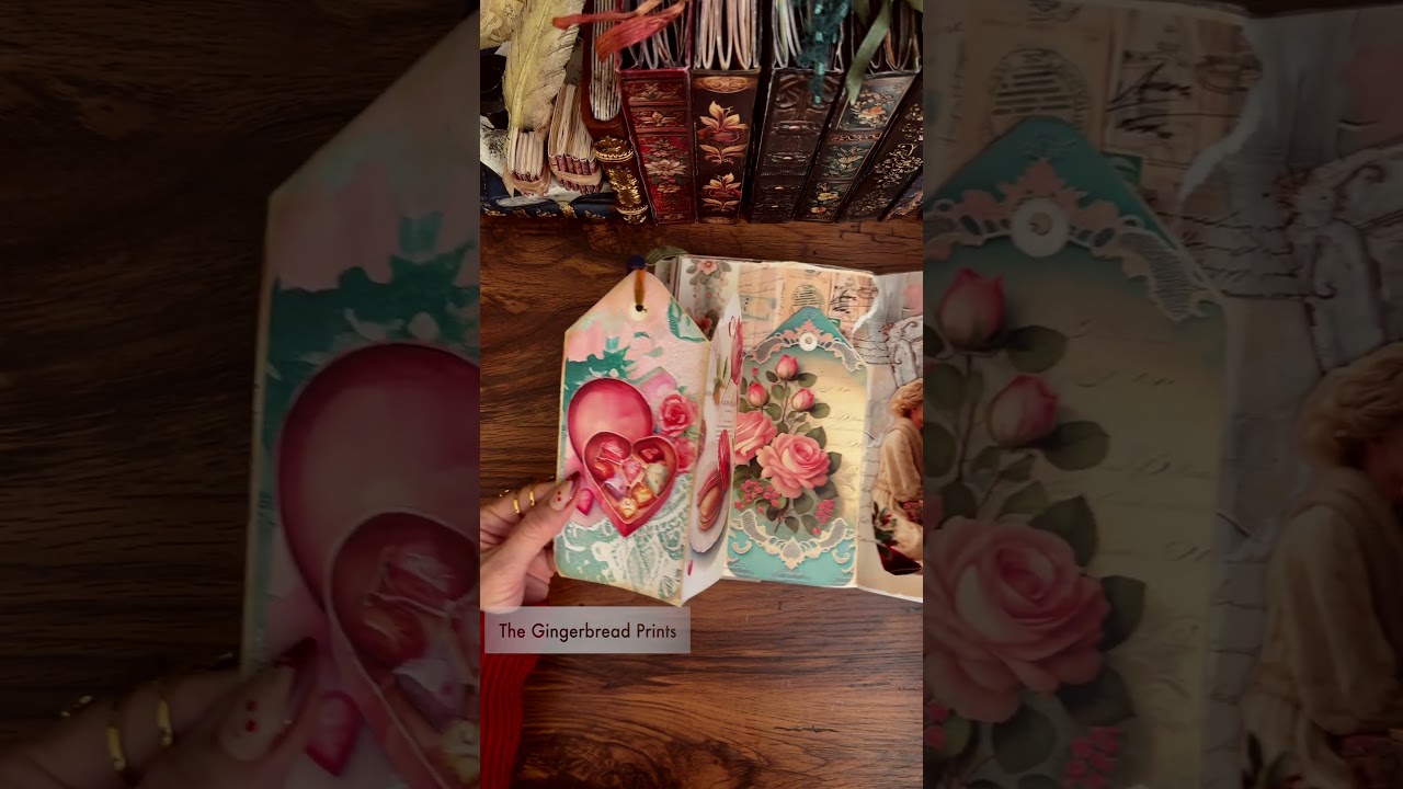 ASMR Teal & Pink Romance Vintage Journal Collage Full Tutorial |  @thegingerbreadprints