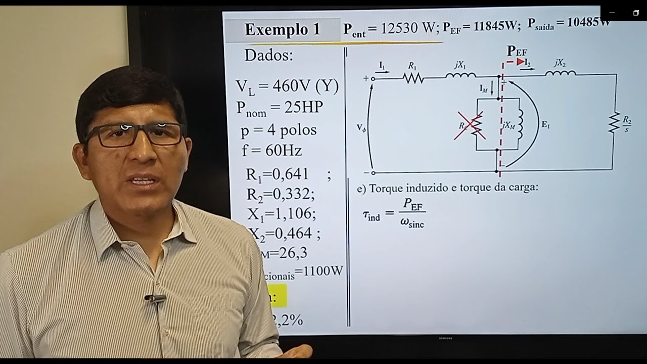 Aula16b Circuito Equivalente do Motor de Inducão   Exemplos