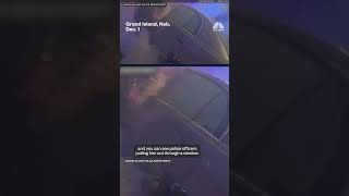Officers rescue driver from burning vehicle