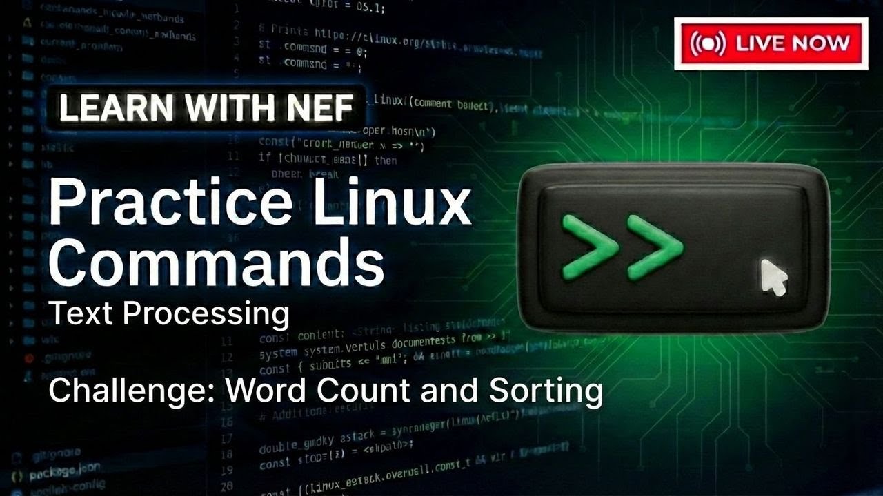 Practice Linux Commands: Text Processing - Word Count and Sorting