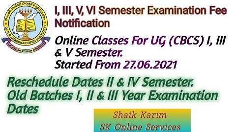 #Ambedkar Open University UG, B.ed Exams, Online Classes, Exam Fee Details, Reschedule Exam Dates