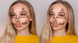Watercolor Jack-O-Lantern Halloween Makeup ⎟Halloween 2018⎟