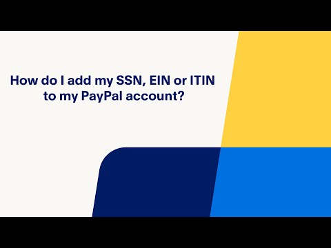 Vídeo: Necessites ssn per a PayPal?