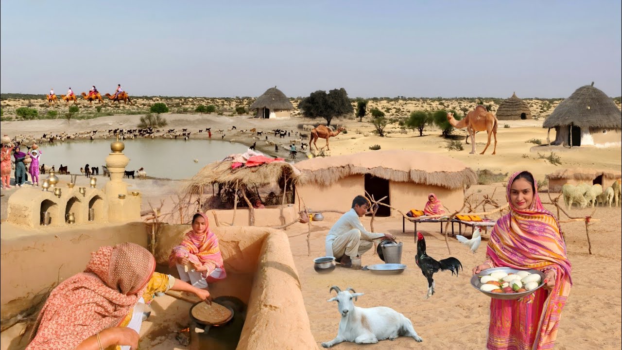 Desert Women Morning Routine | Cooking Desert Village Food | Traditional Desert Village lifestyle 