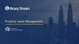 Property Lease Management for Microsoft Dynamics 365 for Finance and Operations