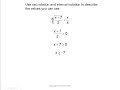 Using Inequalities to Find Included Values