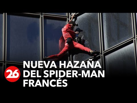 Otra hazaña del "Spiderman" francés: trepó 48 pisos sin seguridad
